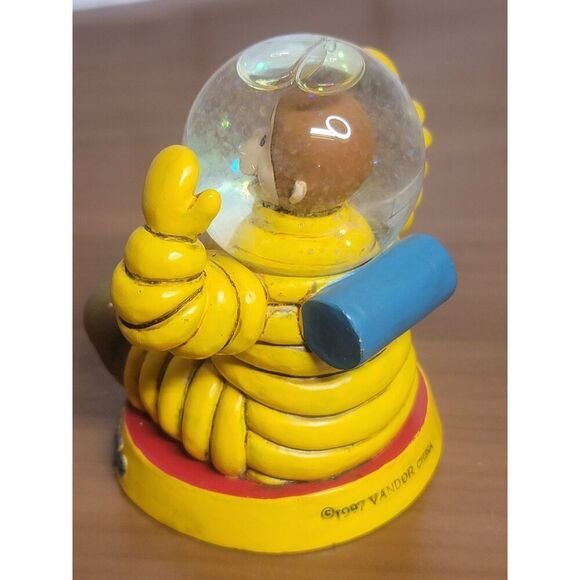 CURIOUS GEORGE ASTRONAUT SNOWGLOBE 1997 Vintage - Picture 8 of 9